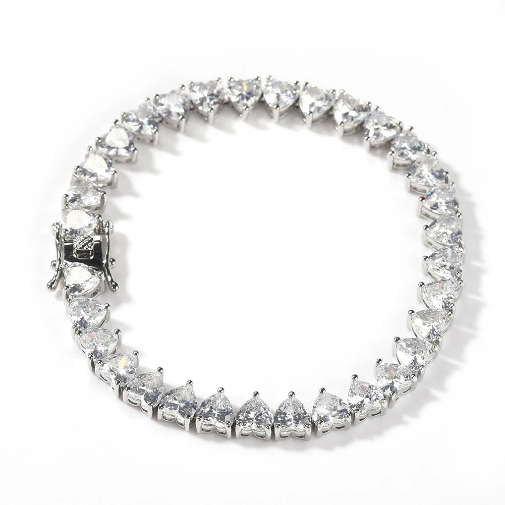 Entangled Heart Tennis Bracelet