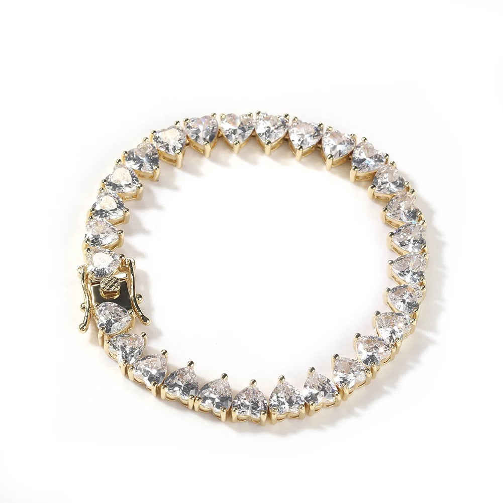 Entangled Heart Tennis Bracelet