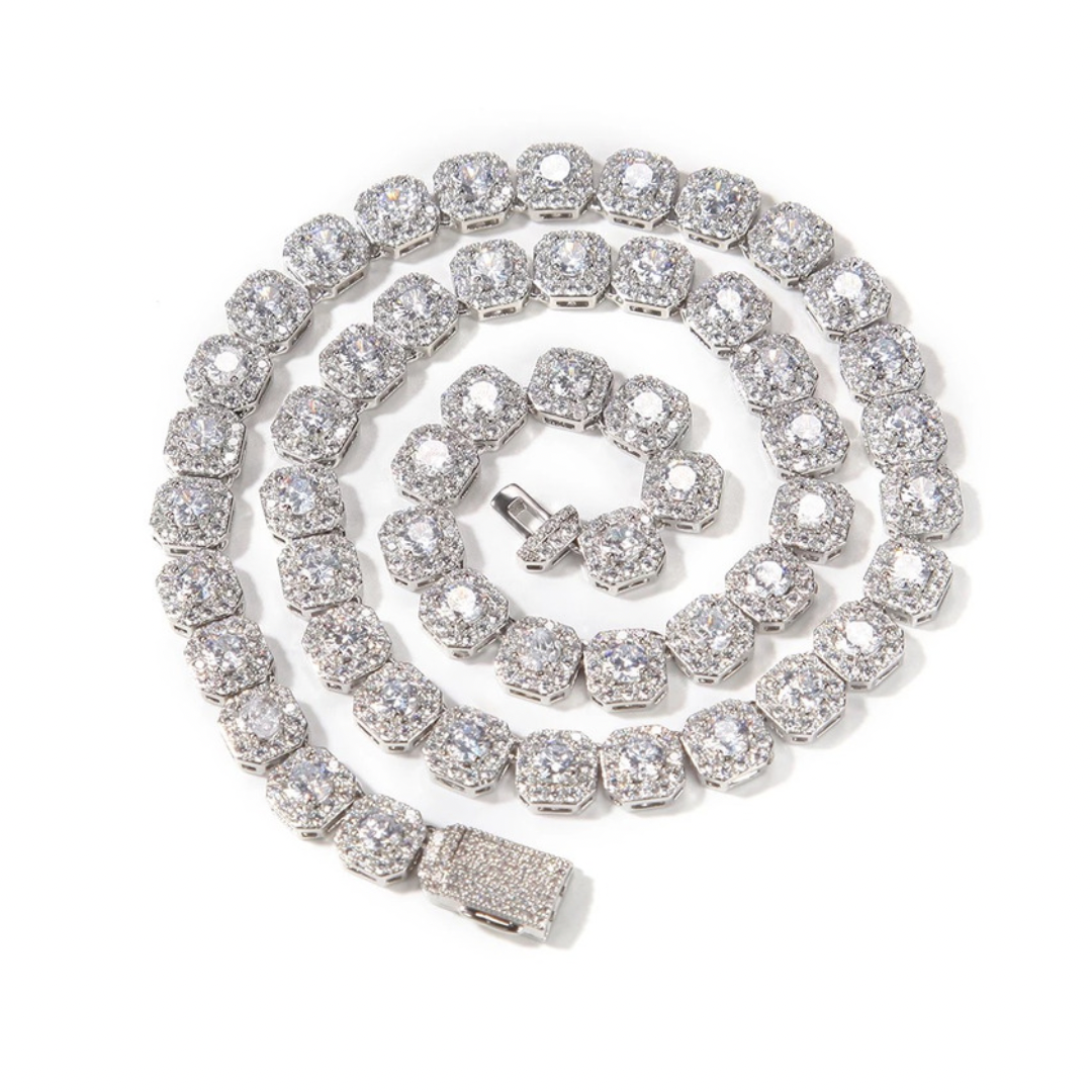 Clustered Baguette Necklace
