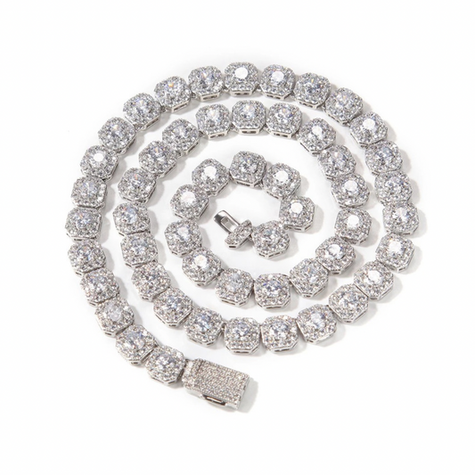 Clustered Baguette Necklace